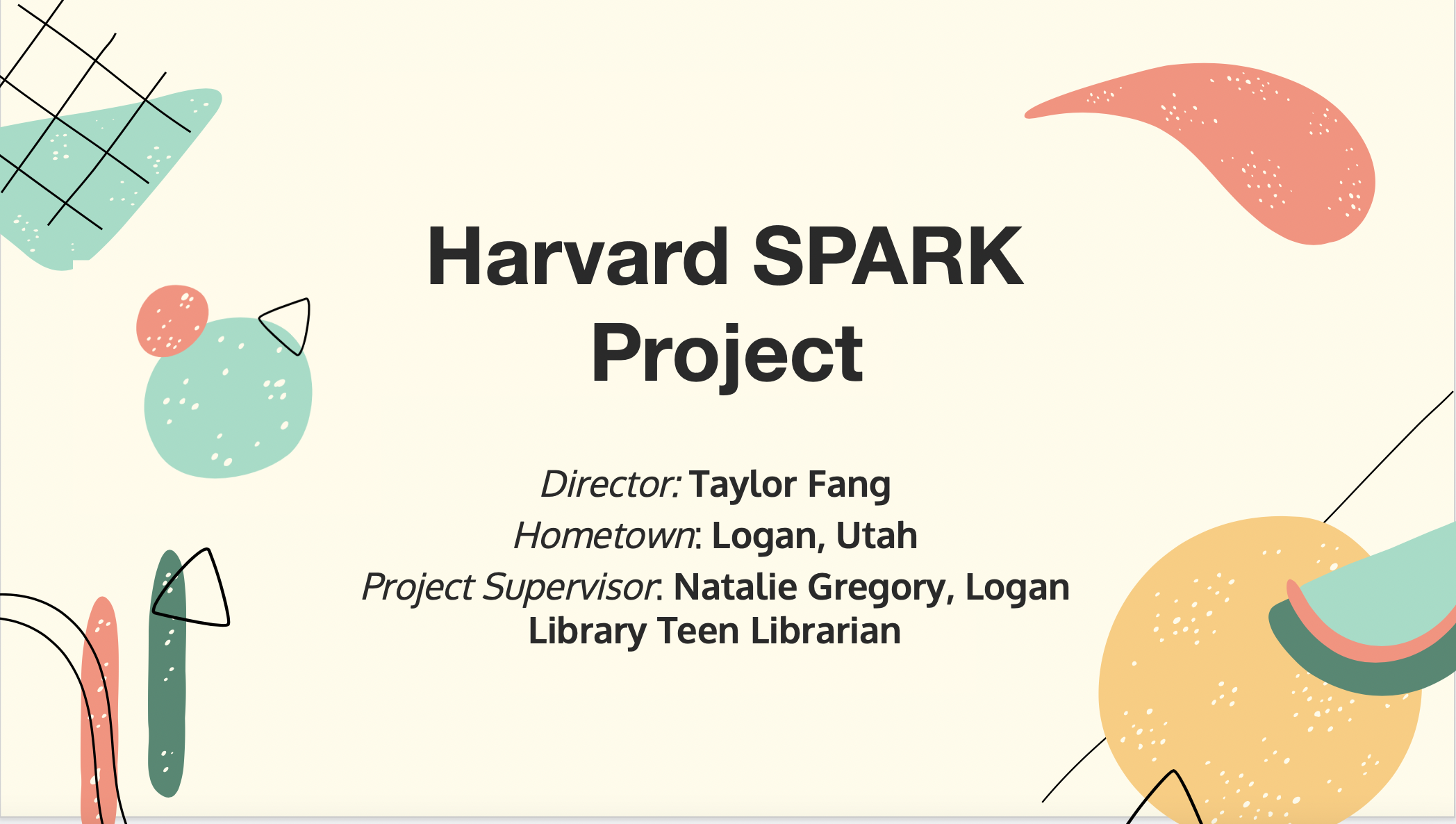 Harvard Public Service and Engaged Scholarship, SPARK Fellow